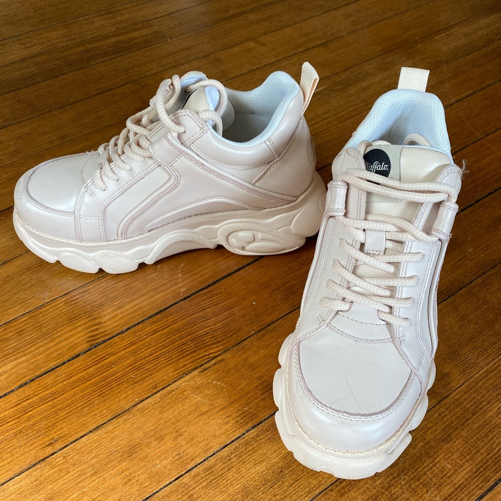 Buffalo London classic sneaker low pink leather